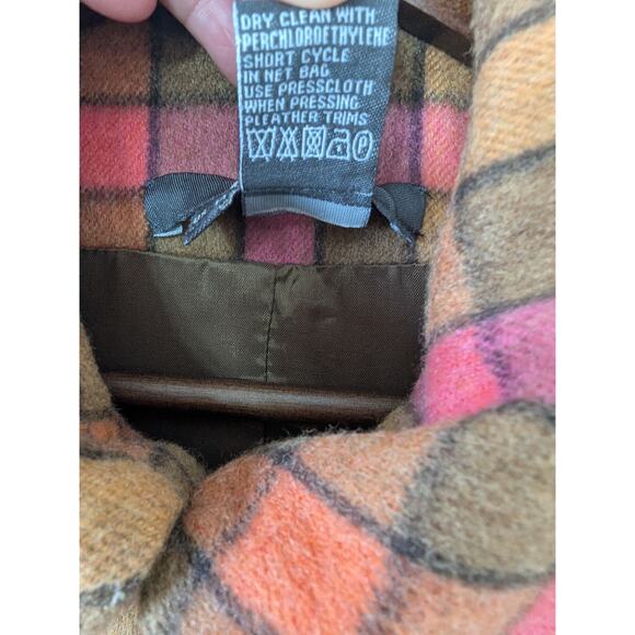 PER SE Womens Multicolor Plaid Wool Cashmere Blazer Jacket Y2K Cropped Size 10 - Picture 6 of 8